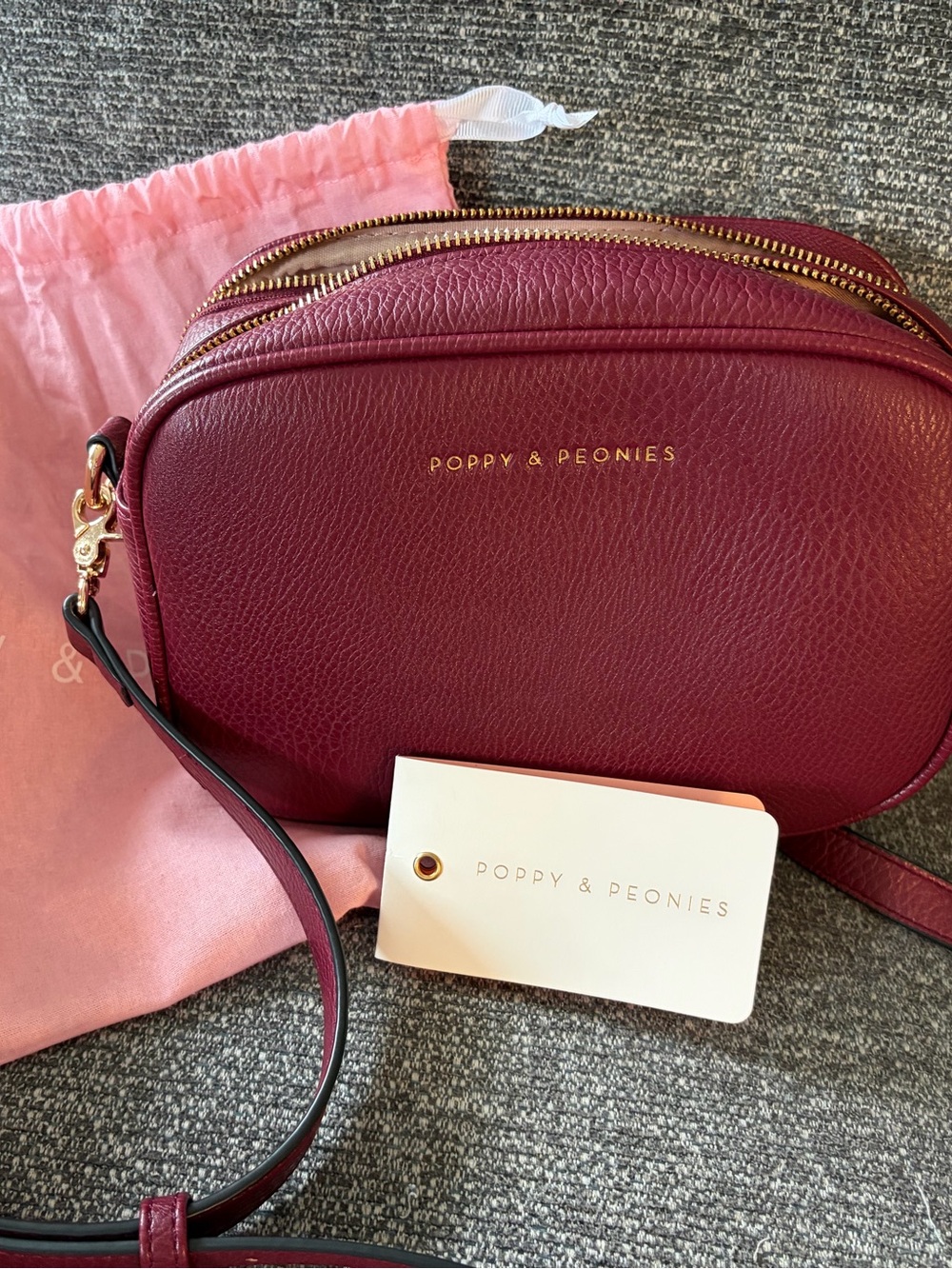 Poppy & Peonies Berry 24/7 Crossbody Bag